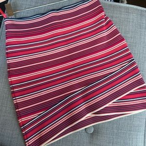 BCBGMAXAZRIA Pink Bandage Stripped Skirt